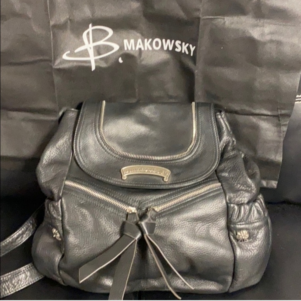 Leather backpack